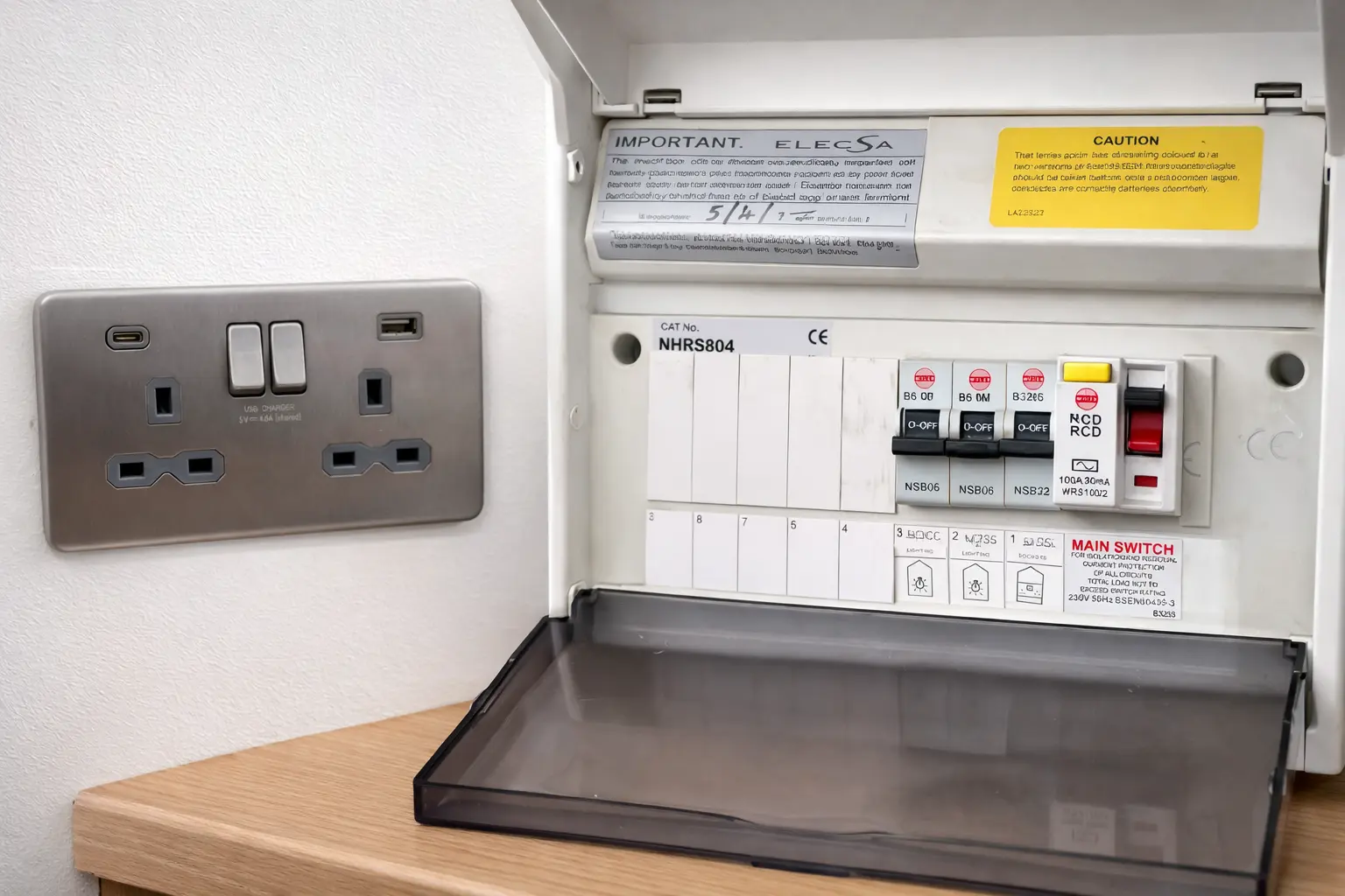 Fuse box trips with nothing plugged in due to hidden electrical fault in UK consumer unit